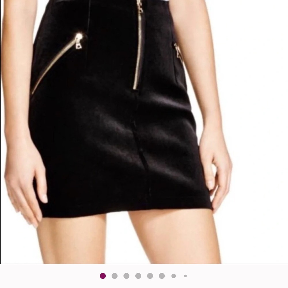 Sandro Black Pencil Skirt with Zipper Details